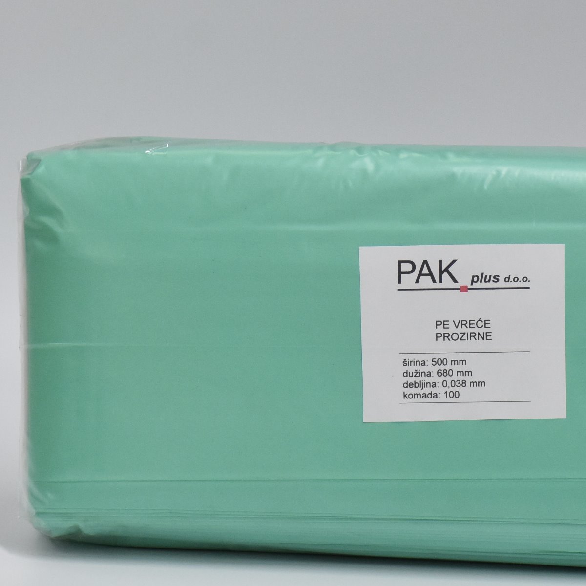 PE vreća prozirna 500x680x0,038 mm