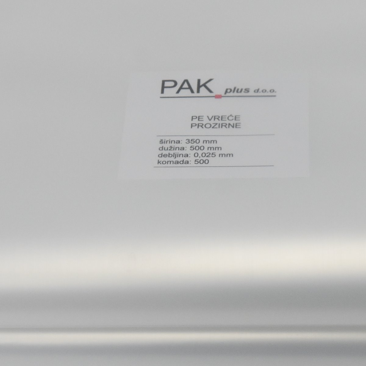 PE vreća prozirna 350x500x0,025 mm